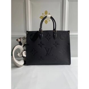 Louis Vuitton Handbag on The Go GM bag All Black With Dust Bag m43751