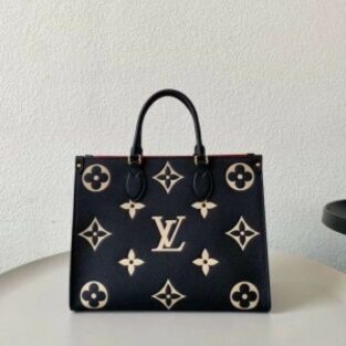 Louis Vuitton LV on The Go Monogram Leather Tote Bag With Dust Bag Large