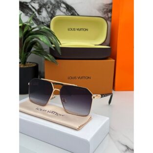Louis Vuitton Sunglasses For Men Gold Black