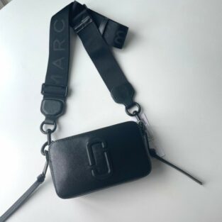 Marc Jacobs Handbag Snapshot With Extra Sling OG Box and Dust Bag Premium Quality (Full Black)