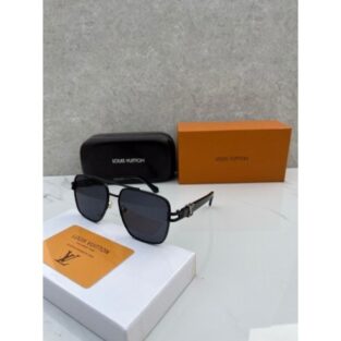 Men's Louis Vuitton Sunglasses logo all black_92