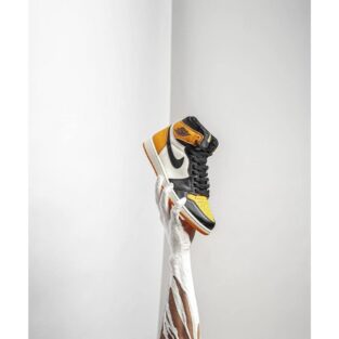 Men's Nike Air Jordan Shoes Retro 1 Taxi Original Yellow Box