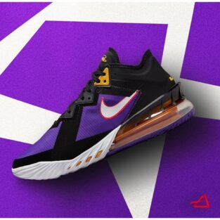 Men's Nike Shoes Lebron 18 Low Lakers