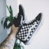 Men's Vans Skool Shoes Long Checkerboard
