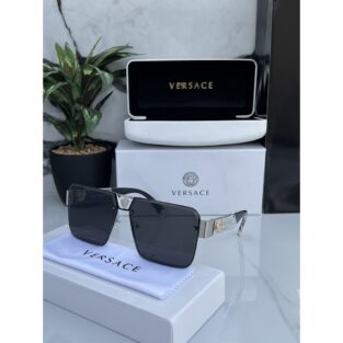 Men's Versace Sunglasses 88078 silver black