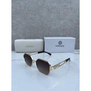 Men's Versace Sunglasses Gold Brown