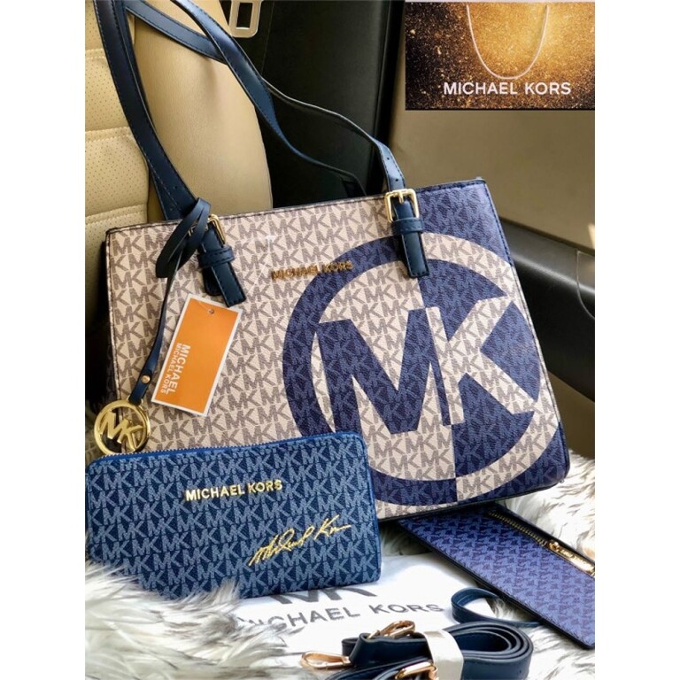 Michael Kors Handbag Combo With Dust Bag Blue