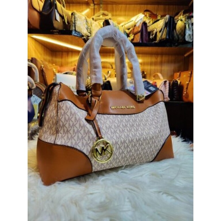 Michael Kors Handbag Mini Duffle Bag (Biege Brown) (S4)