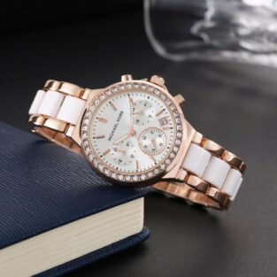 Michael Kors Watch For Lady White Dial