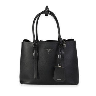 Prada Litchi Handbag With Dust Bag (Black)