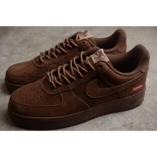 Men's Supreme Nike Shoes Air Force 1 Low Baroque Brown