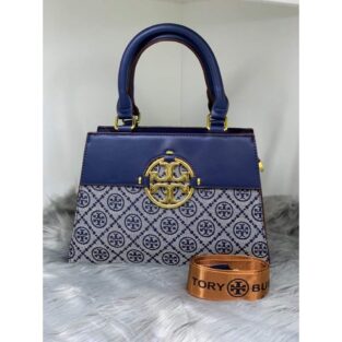 Tory Burch Hand Bag Blue With Original BOX And Dust Bag 735