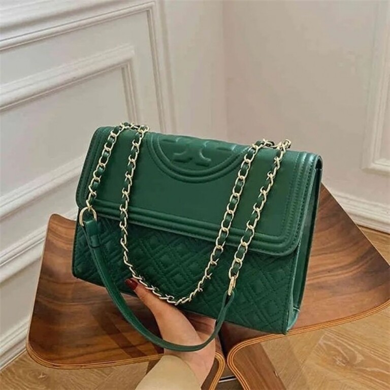 Tory Burch Handbag Soft Fleming With OG Box and Dust Bag (Green)