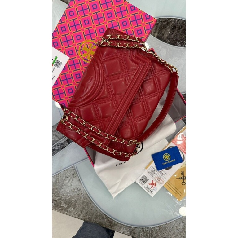 Tory Burch Handbag Soft Fleming With OG Box and Dust Bag (Red)