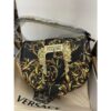 Versace Jeans Couture Printed Saddle Bag With Magnetic Box (Black)