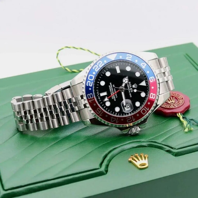 Rolex Pepsi Watch With Black Date Automatic For Men
