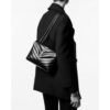 YSL Handbag Saint Laurent Calfskin Laether With OG Box and Dust Bag (Black)