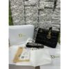 Christian Dior Hangbag Lady D-Joy Premium with Original Box and Dust Bag, Adorned with a Stylish Scarf, Black