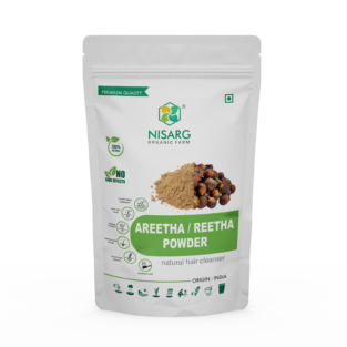 Nisarg Organic Farm Aretha/Reetha / Soapnut Powder 100g