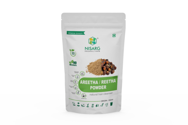 Nisarg Organic Farm Aretha/Reetha / Soapnut Powder 100g