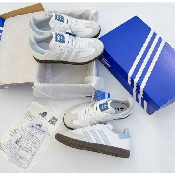 Premium Adidas Samba Halo Blue Shoes For Men With Brand Box (SUP5661) - Image 2