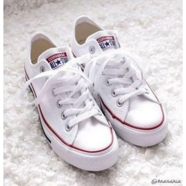 Premium Converse All Star Short White Shoes For Men With Brand Box (SUP5443) - Image 3