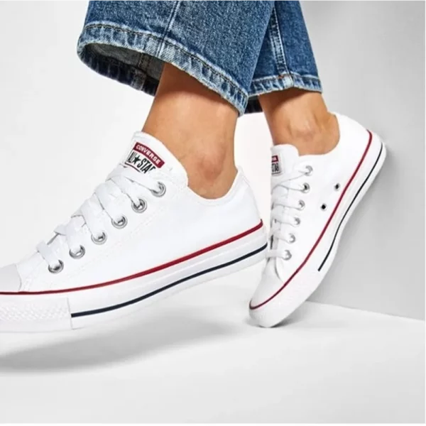 Premium Converse All Star Short White Shoes For Men With Brand Box (SUP5443) - Image 2