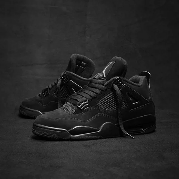 Premium Nike Air Jordan Retro 4 Black Cat Shoes For Men With Brand Box (SUP4206)