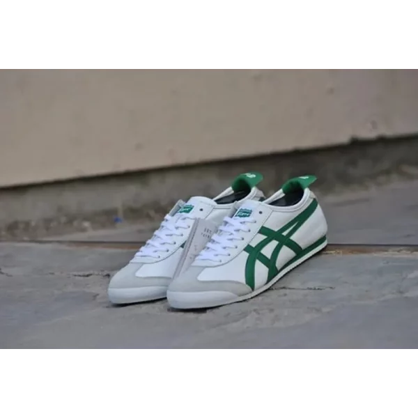 Premium Onitsuka Tiger Mexico 66 White Green Shoes For Men With Brand Box (SUP5574) - Image 3