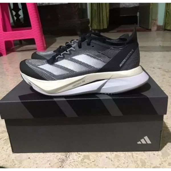 Premium Adidas Adizero Boston 12 Black Shoes For Men With Brand Box (SUP5503)