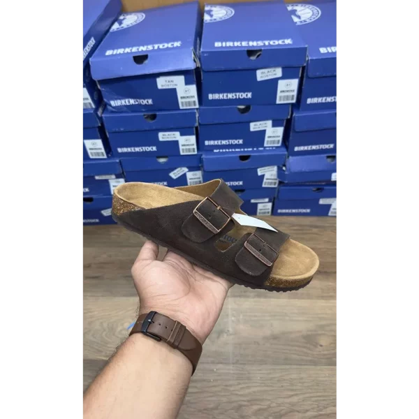 Premium Birkenstock Arizona Brown Suede Shoes (SFS1983)