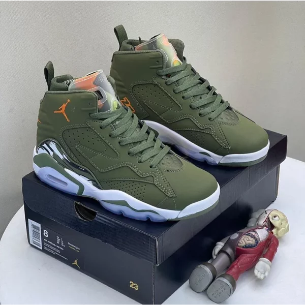 Premium Nike Air Jordan MVP GS Sky J Light Olive Shoes (BS534) - Image 2