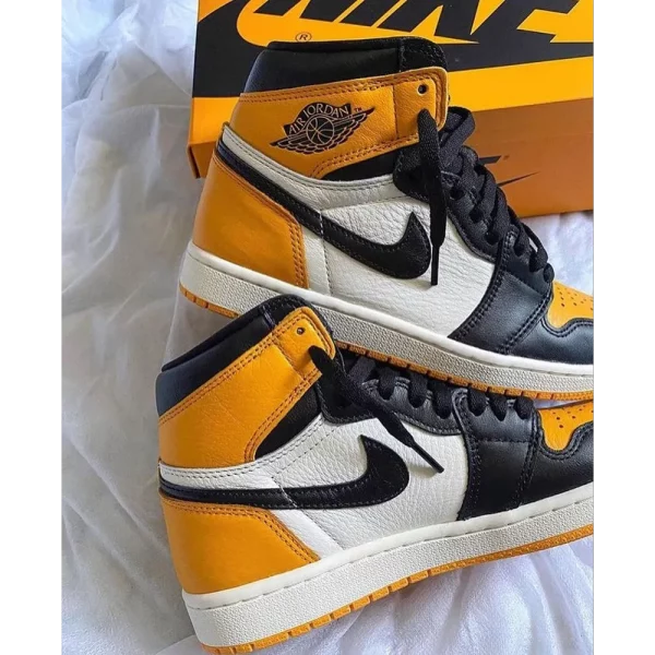 Premium Aur Jordan Retro 1 Taxi Shoes (BS539) - Image 2