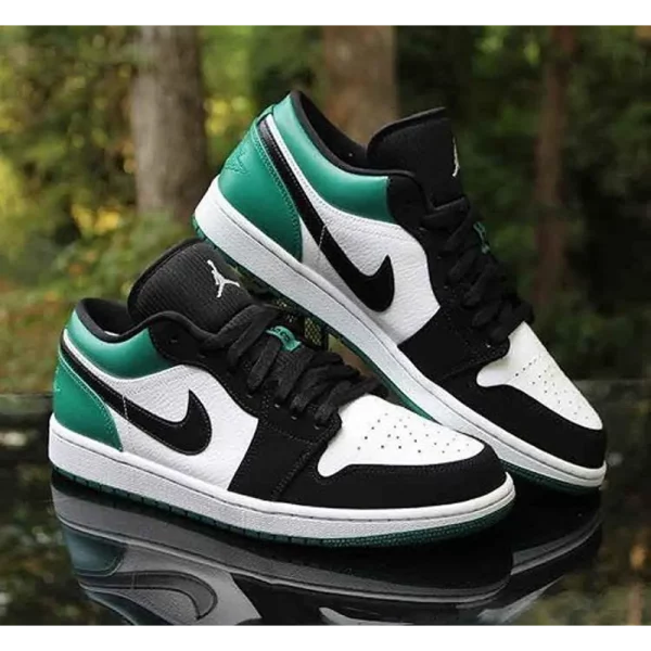 Imported Nike Air Jordan 1 Low Black Mystic Green Shoes For Men (QT70) - Image 2