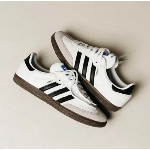 Imported Adidas Samba White Black Shoes For Men (QT71)