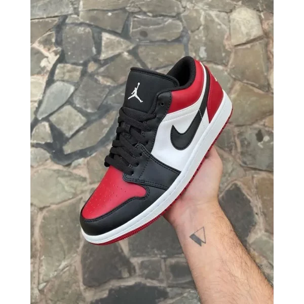 Imported Air Jordan 1 Low Bred Toe Shoes For Men (QT72)