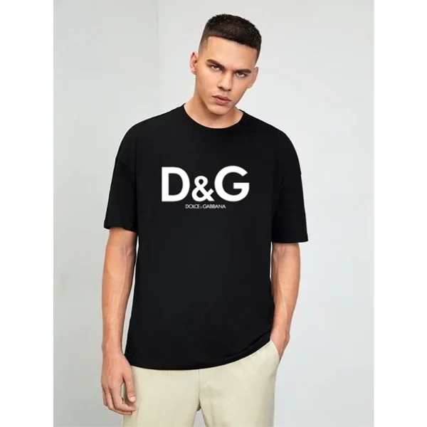 Imported Cotton Docle & Gabbana T-shirt for Men,Black (WA2001)