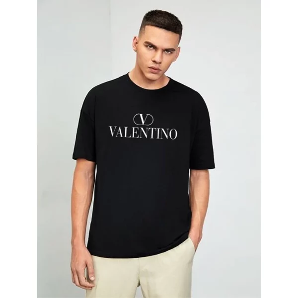 Imported Cotton Valentino T-shirt for Men,Black (WA2004)