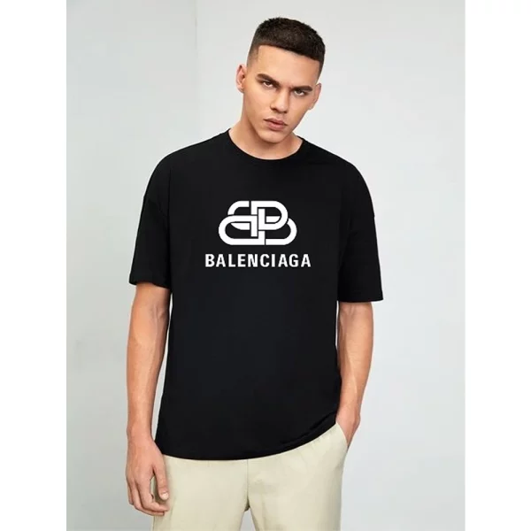 Imported Cotton Balenciaga T-shirt for Men,Black (WA2014)