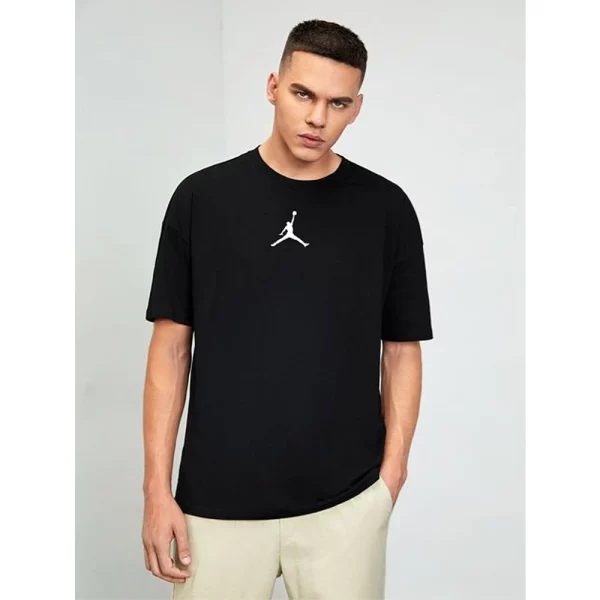 Imported Cotton Air Jordan T-shirt for Men,Black (WA2018)