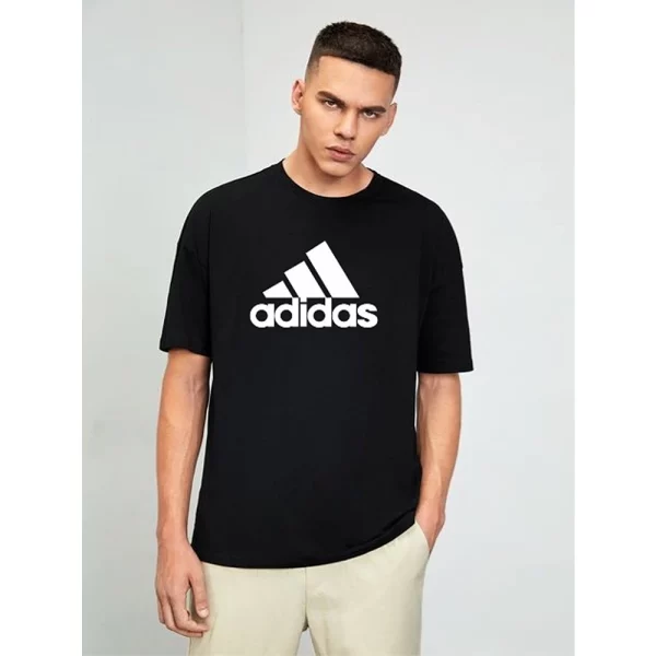 Imported Cotton Adidas T-shirt for Men,Black (WA2024)