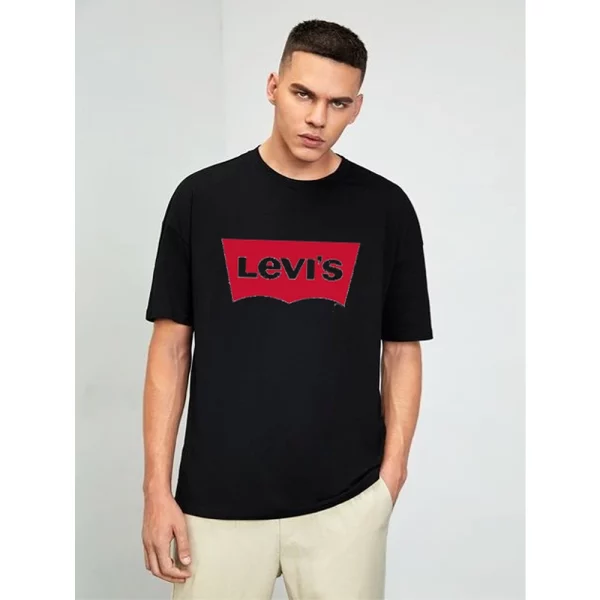 Imported Cotton Levis T-shirt for Men,Black (WA2026)