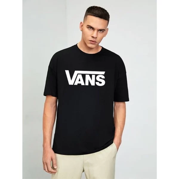 Imported Cotton Vans T-shirt for Men,Black (WA2029)