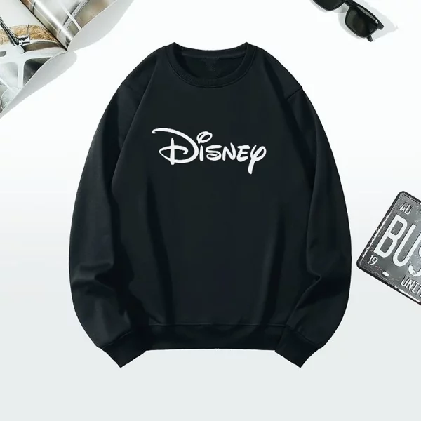 Premium Cotton Round Neck Disney Sweatshirt for Men, Black (WA1034)