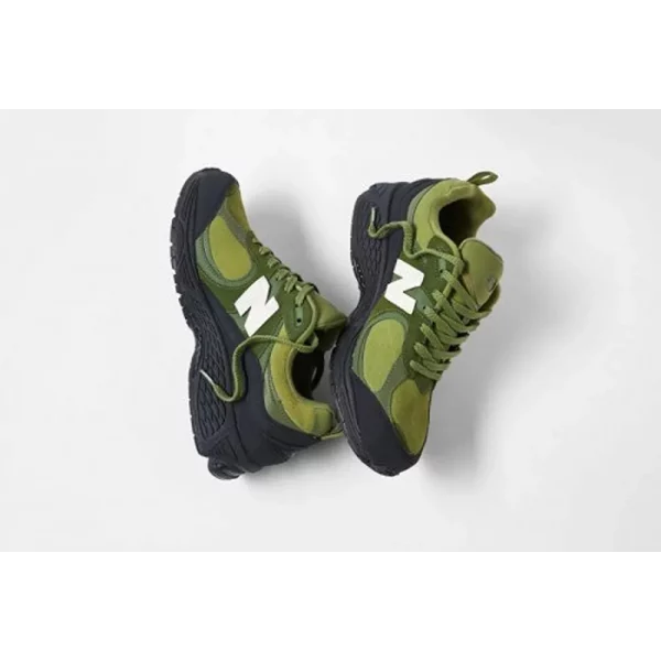 Premium The Basement X New Balance 2002R Olive Black Shoes For Men (SFS1993) - Image 3