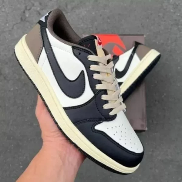 Premium Air Jordan Retro 1 Low x Travis Scott Dark Mocha Shoes For Men (UF259) - Image 3