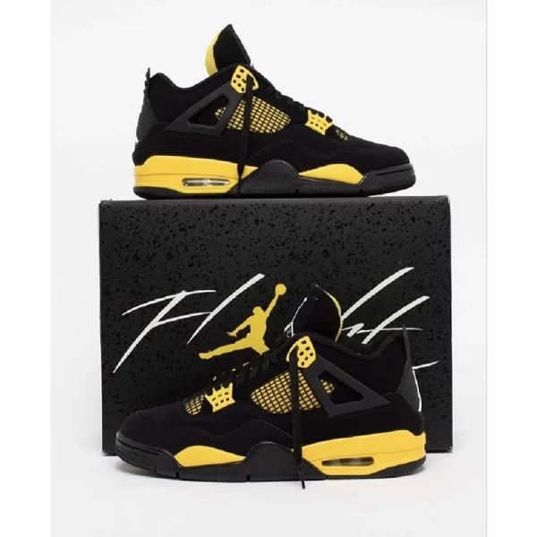 Premium Nike Air Jordan Retro 4 Thunder Yellow Shoes For Men (UF267)