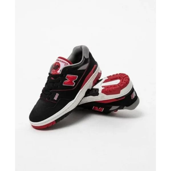 Premium New Balance 550 Black Red Bred Shoes For Men (SFS2013)