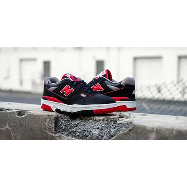 Premium New Balance 550 Black Red Bred Shoes For Men (SFS2013) - Image 2